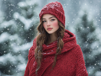 Frosted Pines Poncho