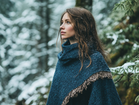 Frosted Pines Poncho