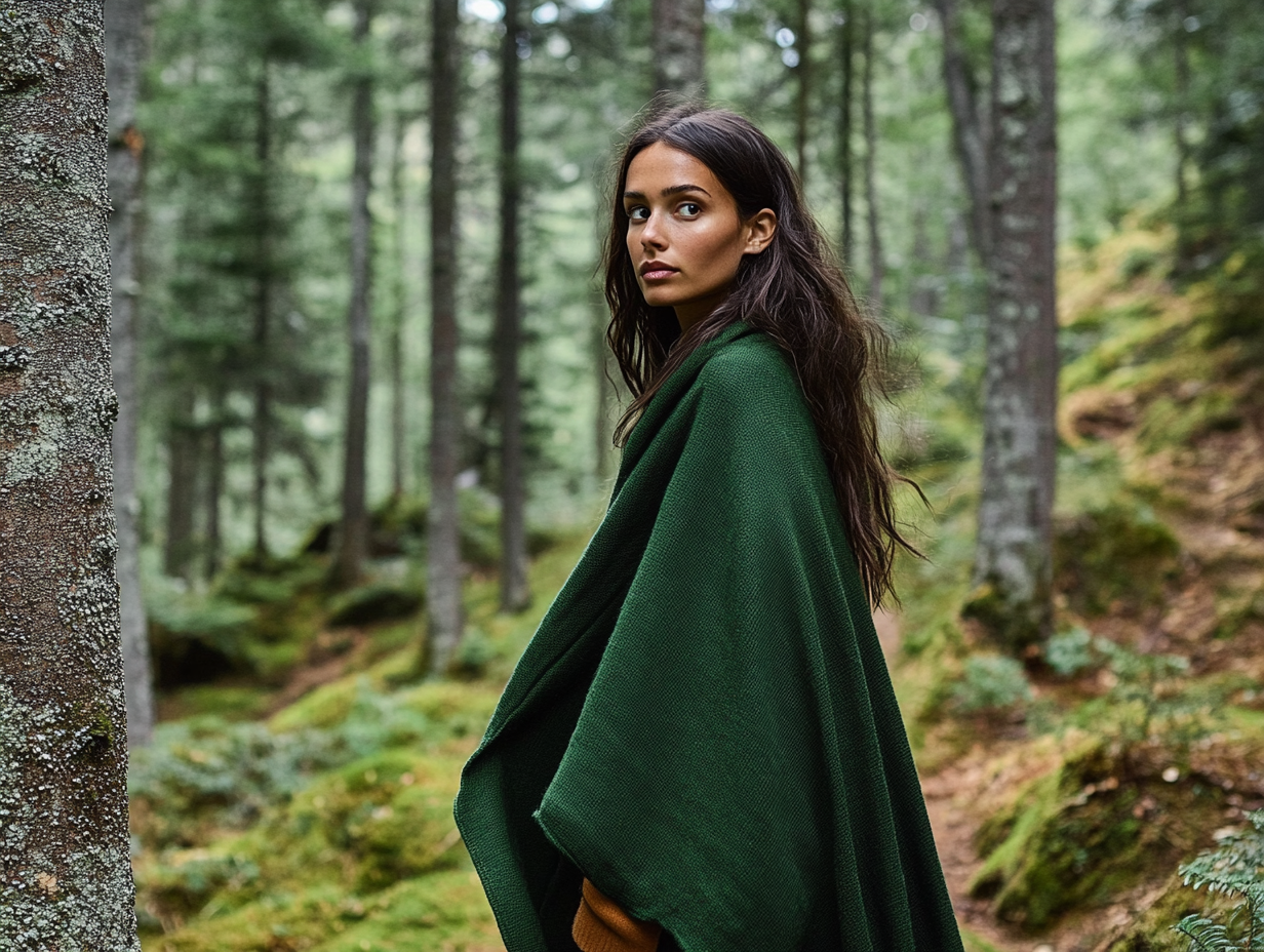 Frosted Pines Poncho