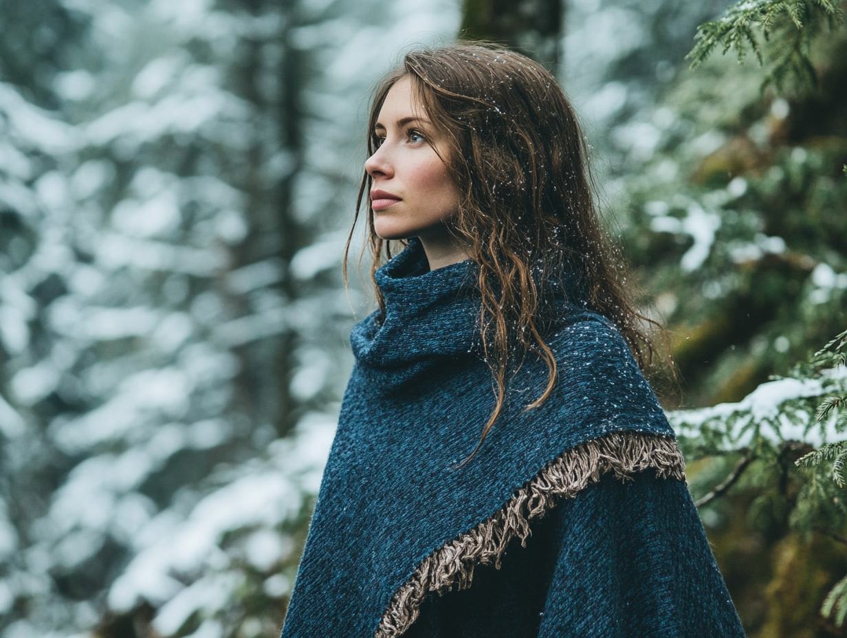 Frosted Pines Poncho