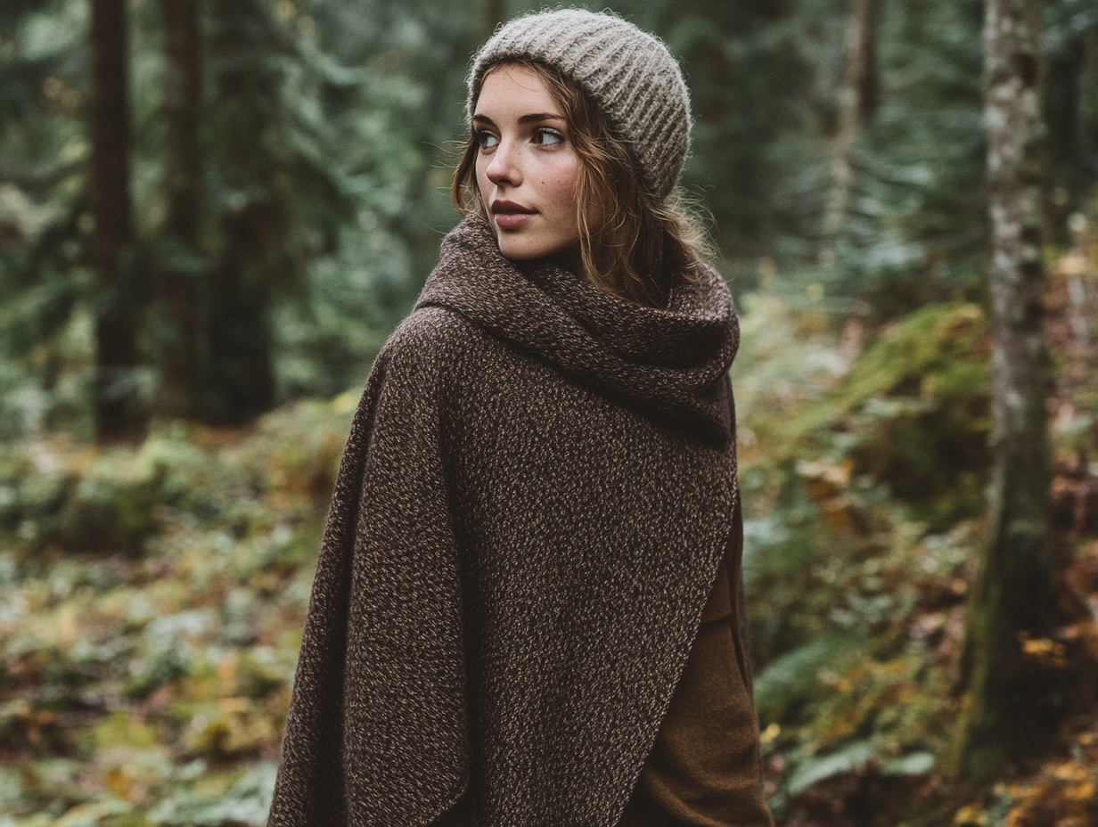 Frosted Pines Poncho